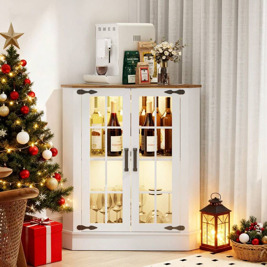 Laundry - Farmhouse Cabinet With LED Light, Small