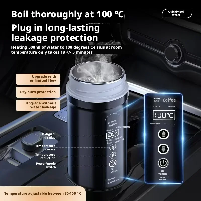 Electric Kettle Temperature Control - Winter Car Electric Kettle 12V/24V Universal