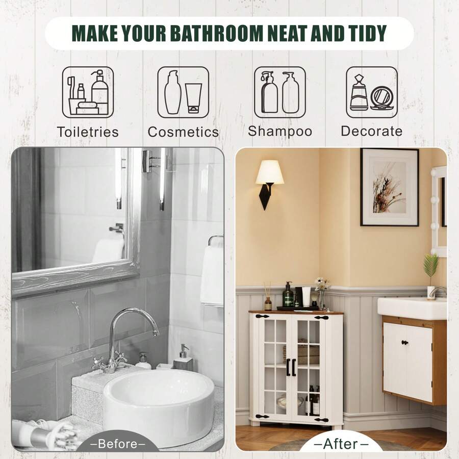 Farmhouse Cabinet With LED Lig - Laundry review and price